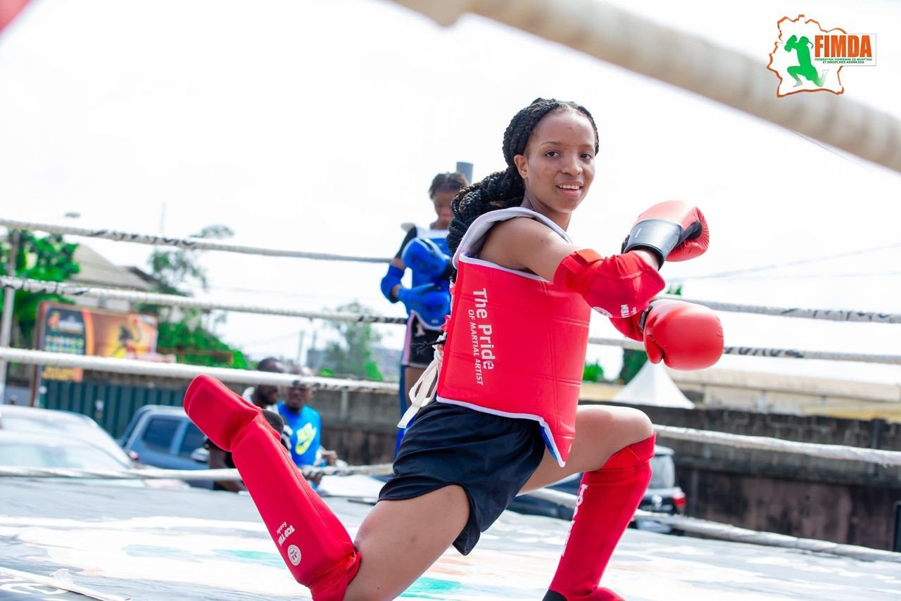 Kamaté Abi en action — Boxe Thaï FIMDA Côte d'Ivoire